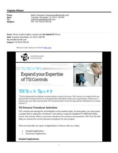 thumbnail of TSI Pressure Transducer Selections 11-12-13