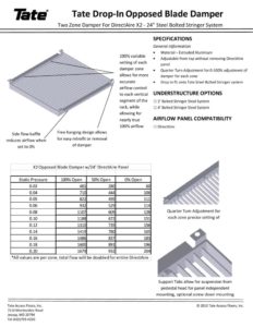 thumbnail of Tate DirectaireX2_opposed_blade_damper Submittal