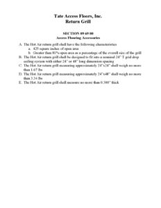 thumbnail of Tate InCeiling_High_Volume_Return_Grill_specification