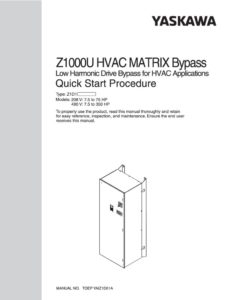 thumbnail of Yaskawa Z1000 Matrix Bypass Quick Start Procedure